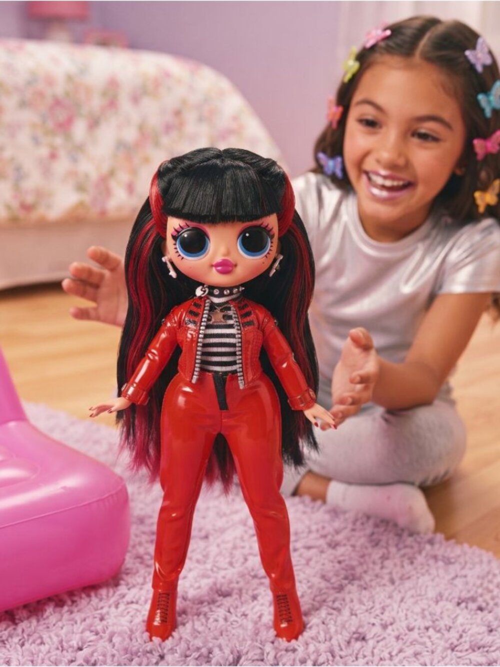 LOL Surprise OMG Spicy Babe Series 4 Doll Red Vinyl Outfit Platform Heels